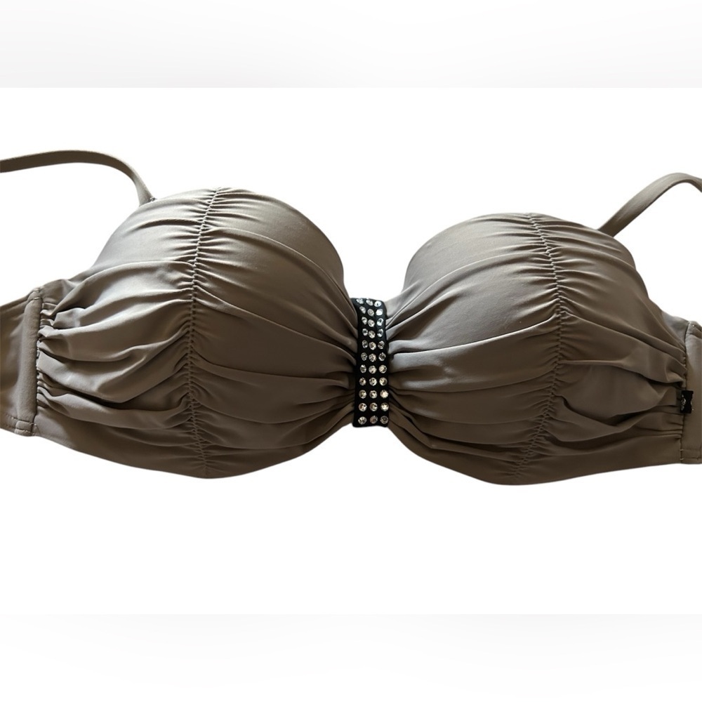 La Vie En Rose Taupe Bikini Top